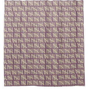 Counting Days Cream on any Colour Shower Curtain