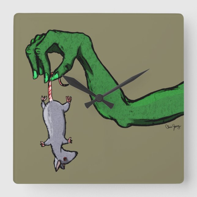 Counting Down Square Wall Clock (Front)