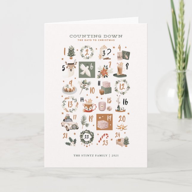 Counting Down the Days To Christmas Advent Card (Front)
