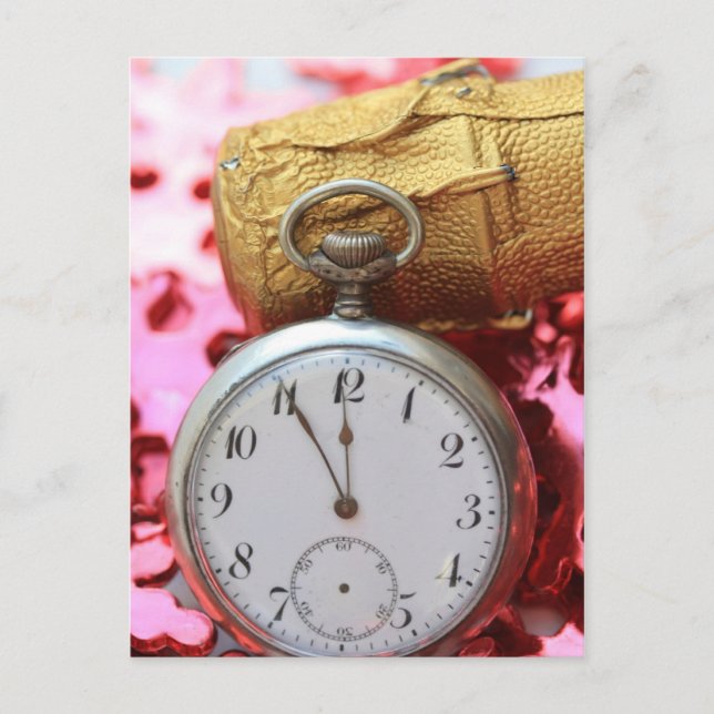 Counting down to the new year holiday postcard (Front)