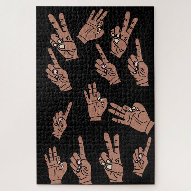 Counting hands puzzle (Vertical)