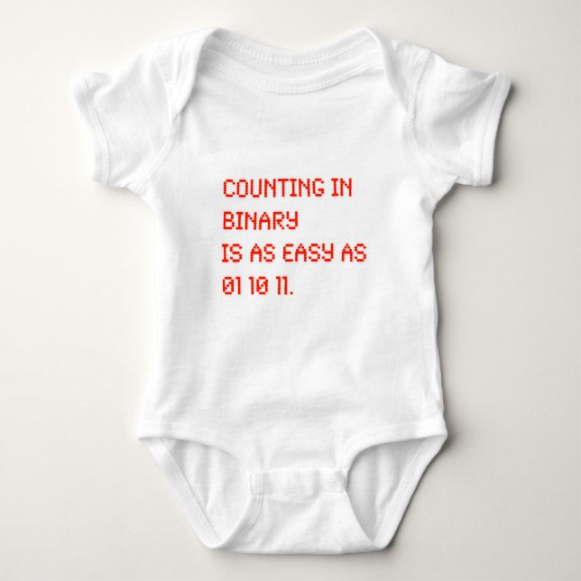 Counting in Binary Baby Bodysuit (Front)