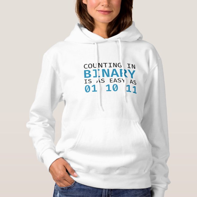 Counting In Binary Hoodie (Front)