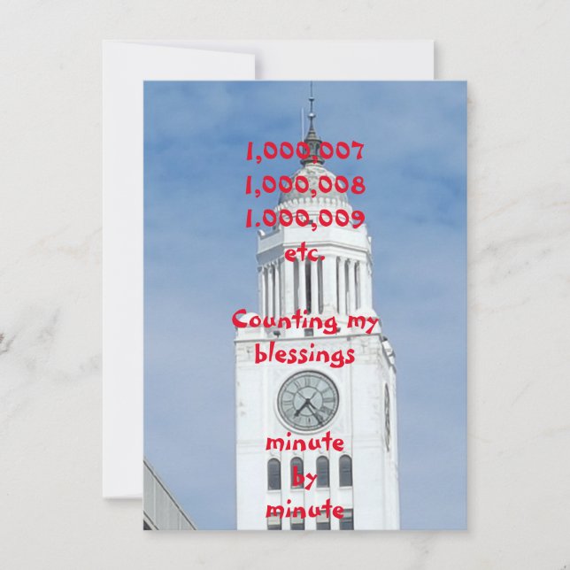 Counting My Blessings Flat Greeting Card (Front)