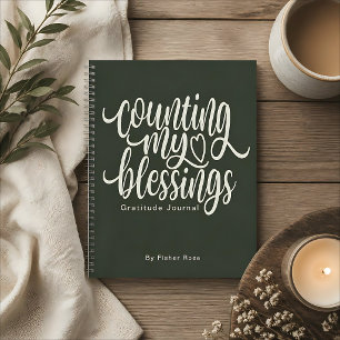 Counting My Blessings Personalised Gratitude Notebook