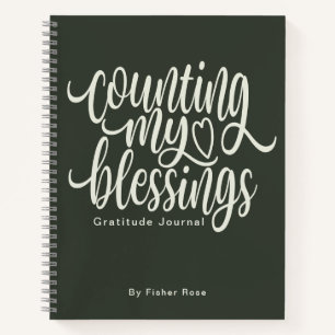 Counting My Blessings Personalised Gratitude Notebook