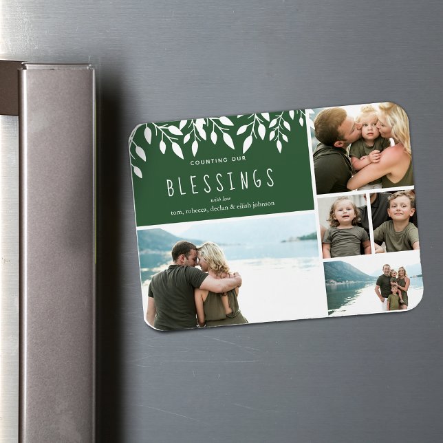 Counting Our Blessings Holiday Photos Magnet (Counting Our Blessings Holiday Photos Magnet)