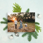 Counting our blessings holiday postcard<br><div class="desc">Counting our blessings religious Christmas design</div>