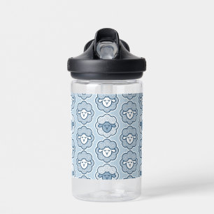 Counting sheep - blue water bottle