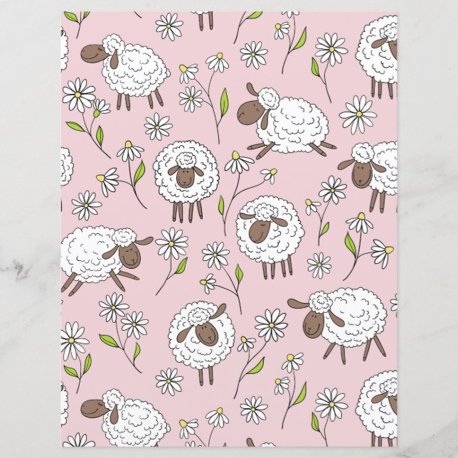 Counting sheep on cotton candy pink (Front)