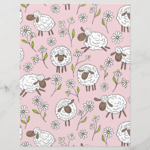 Counting sheep on cotton candy pink
