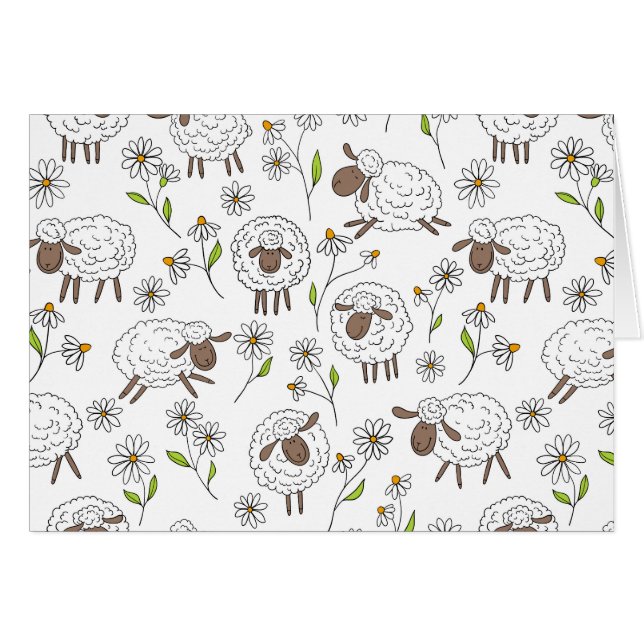 Counting sheep on white (Front Horizontal)