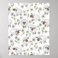 Counting sheep on white