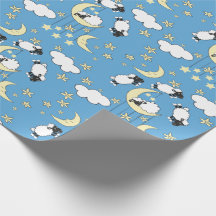 Counting sheep wrapping paper 1