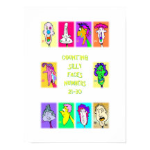 Counting Silly Faces Book #3: Numbers 21-30 Poster