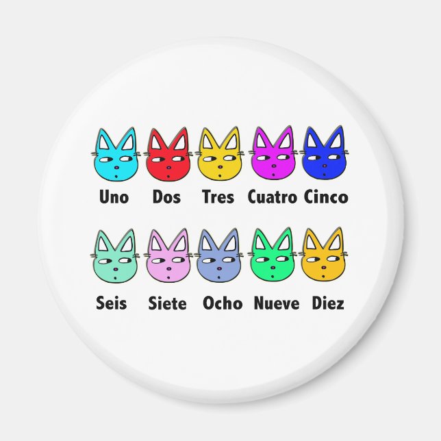 Counting Spanish Cats Magnet (Front)