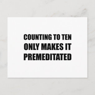 Counting Ten Premeditated Postcard