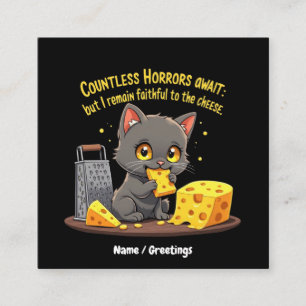 Countless Horrors Await, But I Remain Faithful Square Business Card