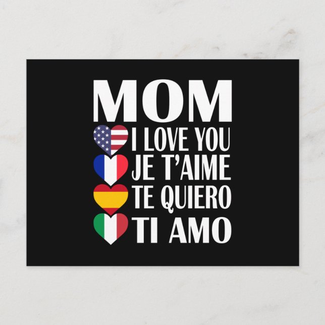 Countries Flag Happy Mothers Day Gift For Mom Postcard (Front)