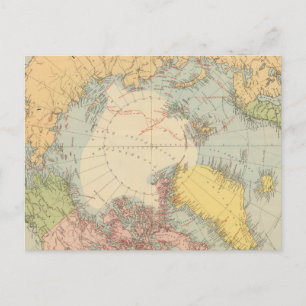 Countries round North Pole Postcard