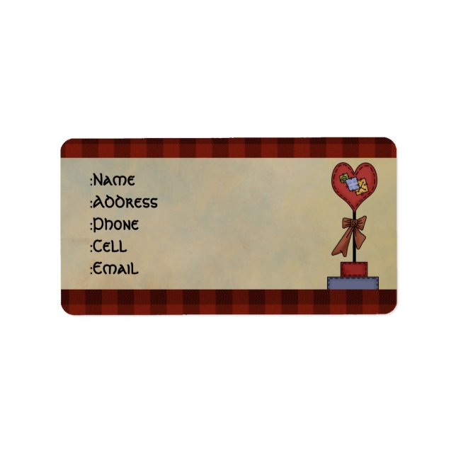 Country address labels (Front)