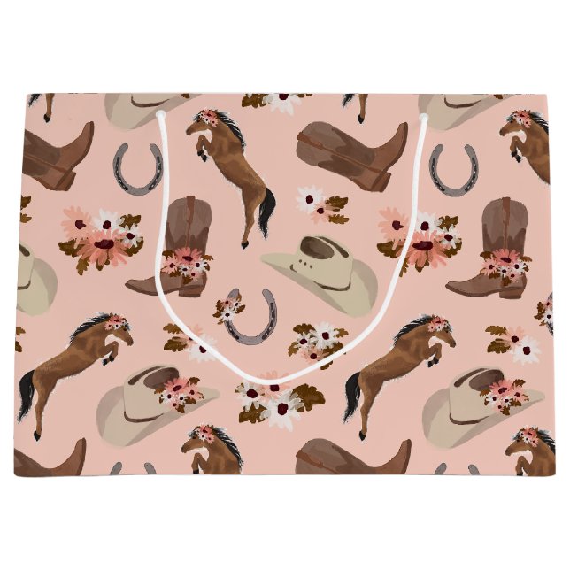 Country and Floral Large Gift Bag (Front)