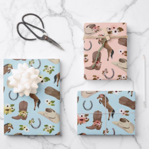 Country and Floral Wrapping Paper Sheets