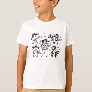Country Animal Musicians Cartoon T-Shirt