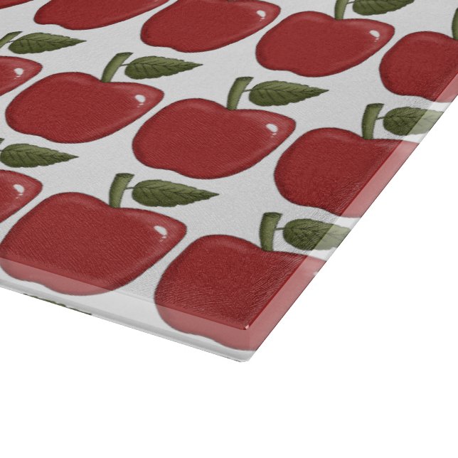 Country apple glass cutting board (Corner)