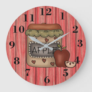Country Apples Large Clock
