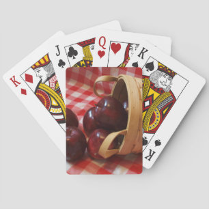 Country Apples on a Chequered Tablecloth Playing Cards