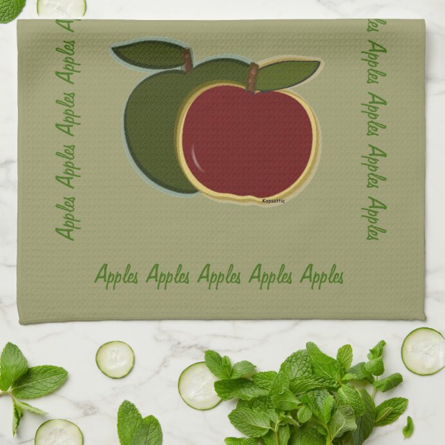 Country Apples Tea Towel (Folded)