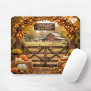 Country Autumn Farm Mouse Pad