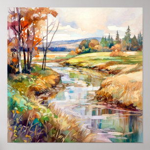 Country Autumn Landscape Print