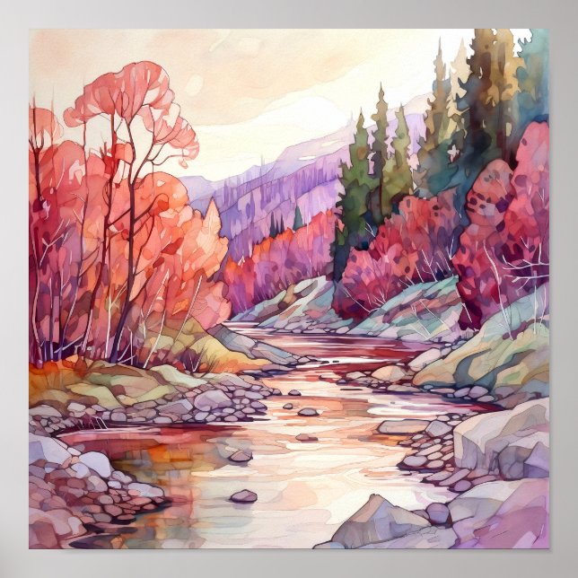 Country Autumn Landscape Print (Front)