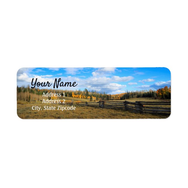 Country Autumn Return Address Label (Front)