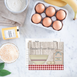 Country Baking Recipe Card