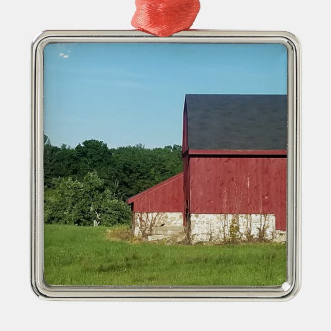 Country Barn Metal Tree Decoration (Front)