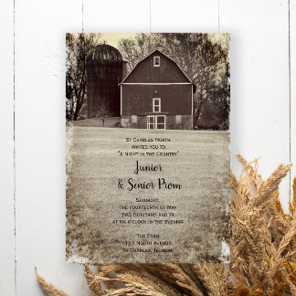 Country Barn Party Junior / Senior Prom Invitation