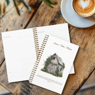 Country Barn Small Personalised Planner