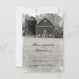 Country Barn Wedding RSVP Response