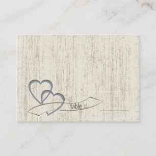 Country Barn Wood Wedding Hearts Place Card