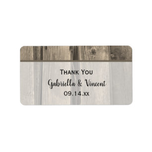 Country Barn Wood Wedding Thank You Favour Tag