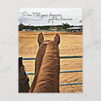 Country Barrel Racer Cowgirl Motivational Postcard