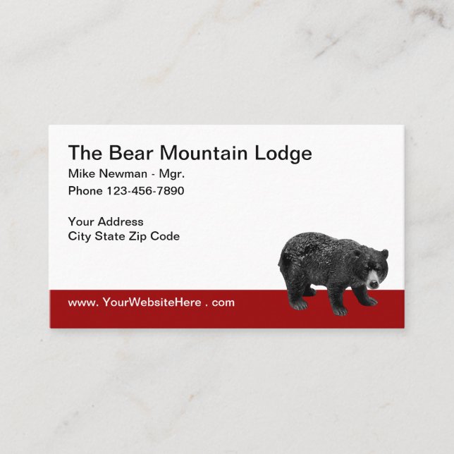Country Bear Hotel Business Card (Front)