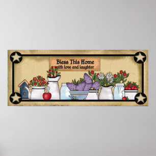 Country Bless this house poster