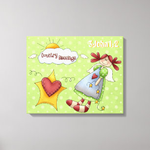 Country Blessings Wrapped Canvas