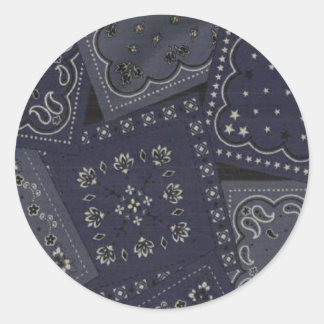 Country Blue Bandanna Stickers