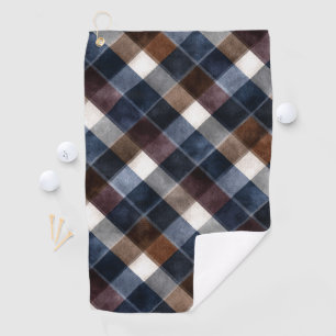 Country Blue Red White Grey Squares Golf Towel