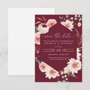 Country Boho Rustic Floral Save The Date Invitati Invitation